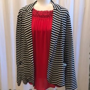 EUC LOFT bright red top